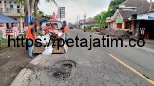 Akses Jalan Nasional di Sampang Berlubang, Bahayakan Keselamatan Pengendara