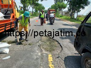 BBPJN VIII Jatim Bali Perbaiki Jalan Berlubang di Ruas Jrengik – Torjun
