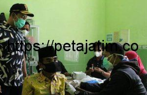 Wabup Sampang Abdullah Hidayat Tinjau Pelaksanaan Vaksinasi Covid-19 di Markas Kodim