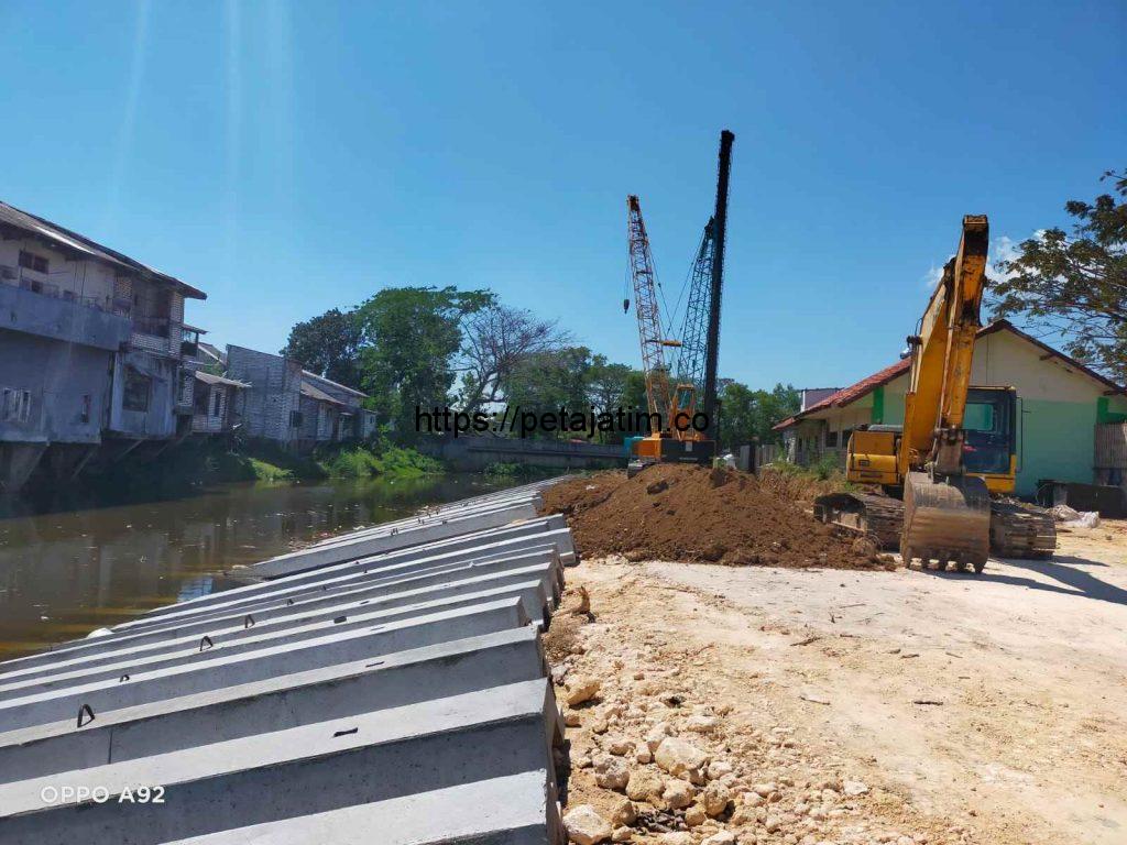 Progres Pembangunan Pengendali Banjir Kali Kemuning Sampang Baru 40 Persen