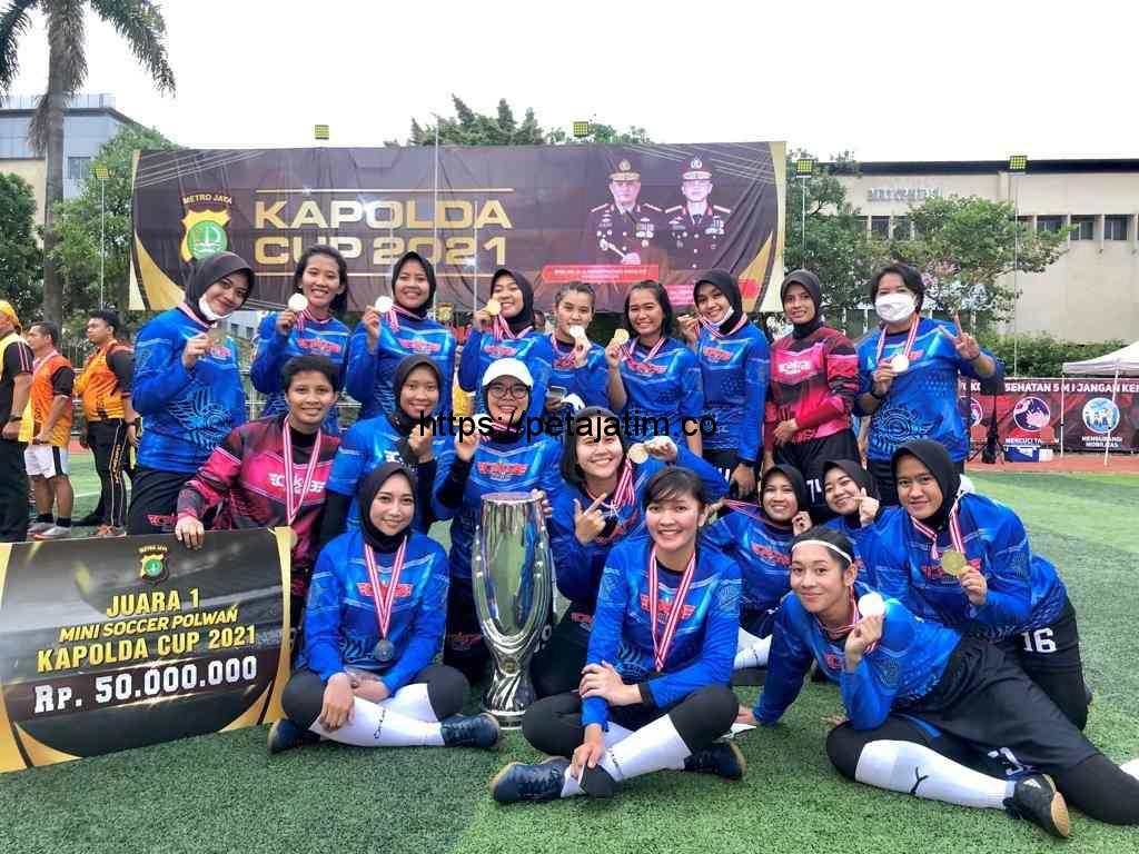 Partai Final Mini Soccer Polwan, Ditlantas Polda Metro Juara Piala Kapolda Cup
