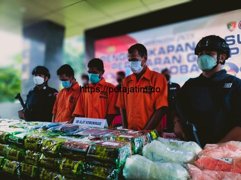 Gagalkan Penyelundupan Narkoba Jaringan Malaysia -Jakarta, Tiga Pelaku Ditangkap Satu Pengendali DPO