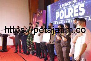 Kapolresta Probolinggo dan Wakapolda Jatim Beserta Forkompimda Launching Inovasi Pelayanan Publik